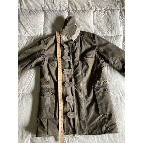 NWOT BIX13 Men's 46 Premium Quality Leather Coat Tom Hardy Bane Faux Shearling - Picture 4 of 16